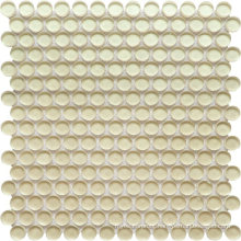 Yellow Anti Slip Round Crystal Mosaic Tile for Swimming Pool